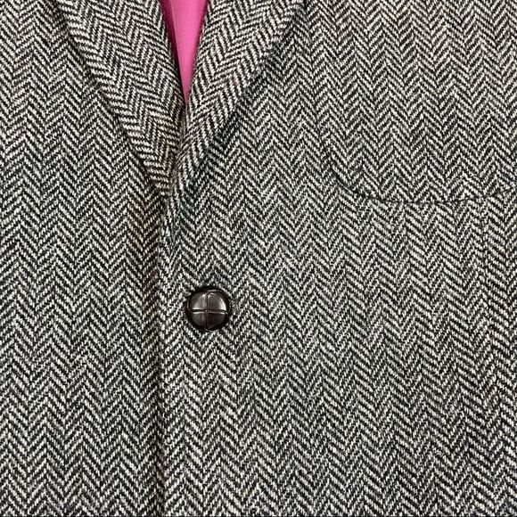 Point Zero Classic Fit Tweed Wool Blazer — Herringbone Print (Men’s 42R) - Picture 4 of 9